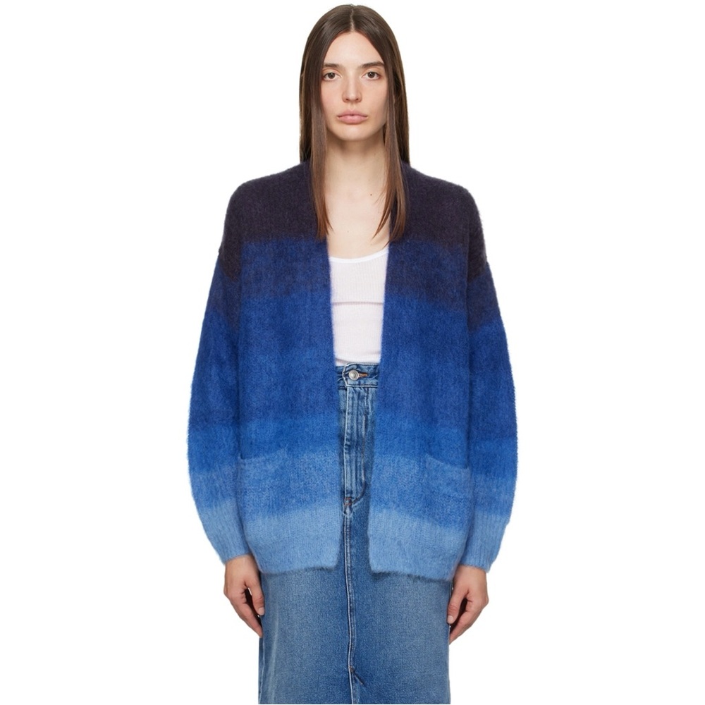 Isabel Marant Etoile Dana Cardigan In Navy Size 2 - Picture 11 of 11